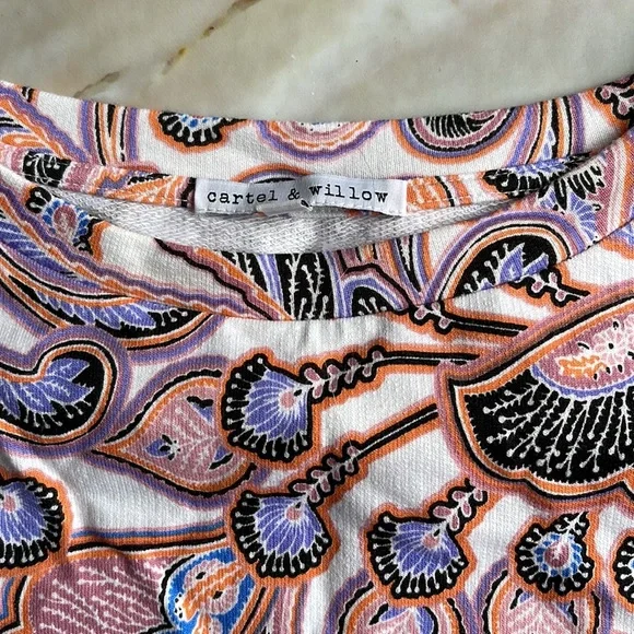 CARTEL & WILLOW | Willa Sweat in paisley boho print - Picture 7 of 12
